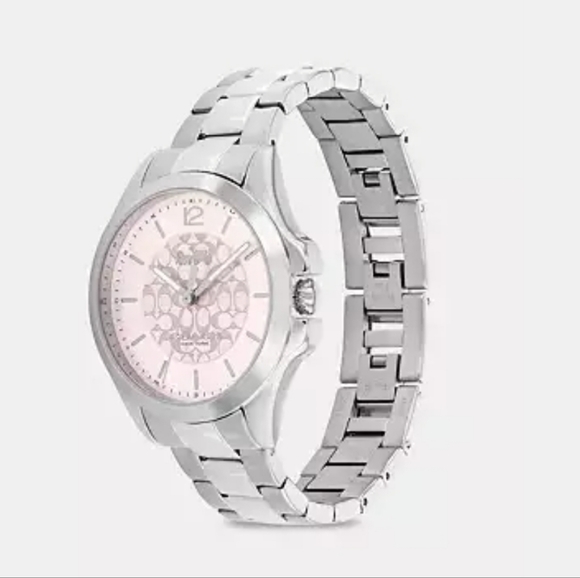 LUXURY COACH 37MM WATCH "LIBBY" STAINLESS STEEL WATER RESISTANT - Picture 2 of 9